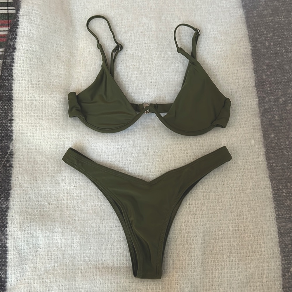 Small olive green bikini